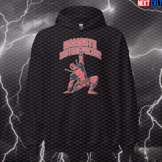 Namaste Motherfucker Funny Gym Hoodie Hooded Sweatshirt Pullover Pump Cover for Lifters Yoga Deadpool Fans Hoodies Next Cult Brand