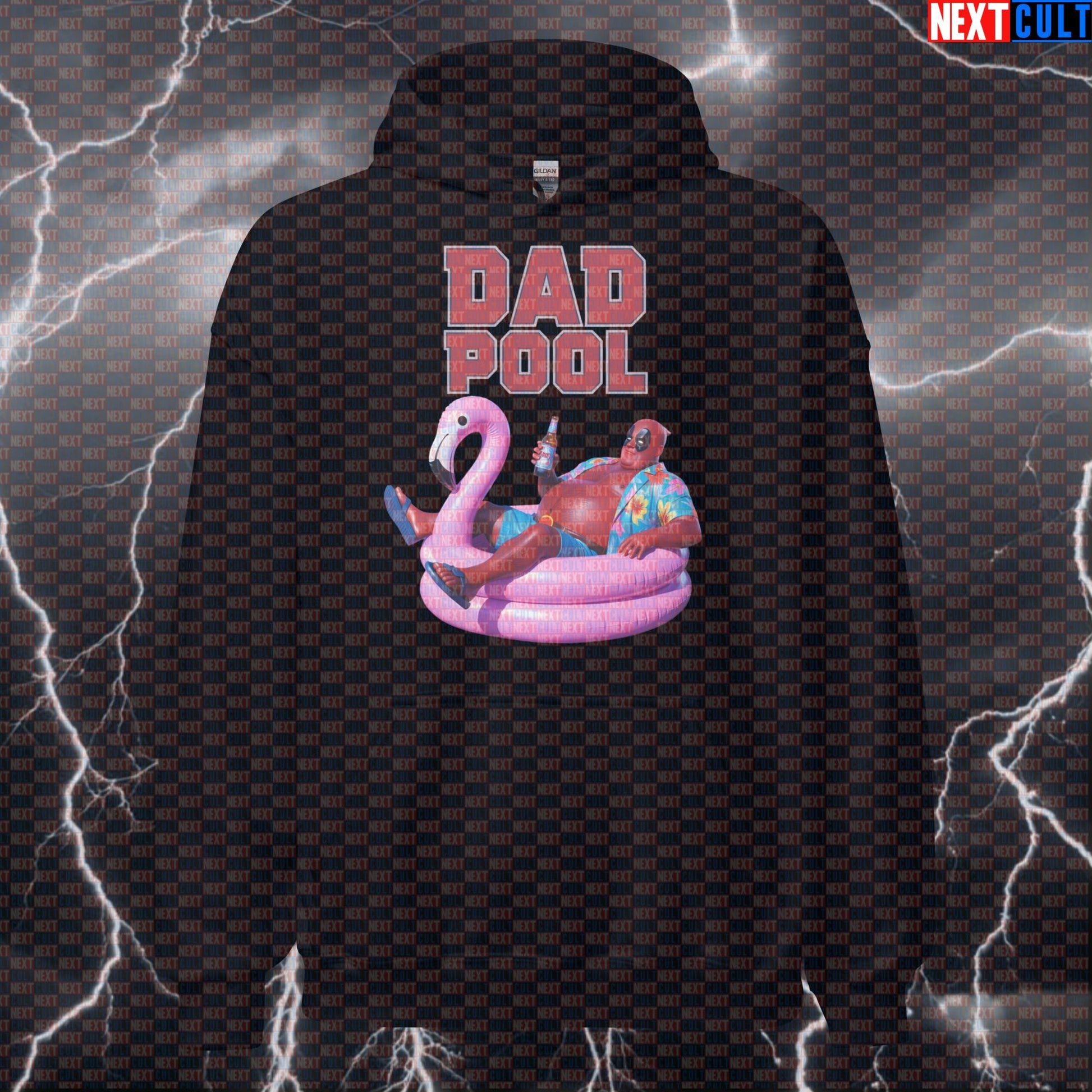 Dadpool Funny Gym Hoodie Hooded Sweatshirt Pullover Pump Cover for Lifters Dad Bod Gymbros Deadpool Fans Hoodies Next Cult Brand