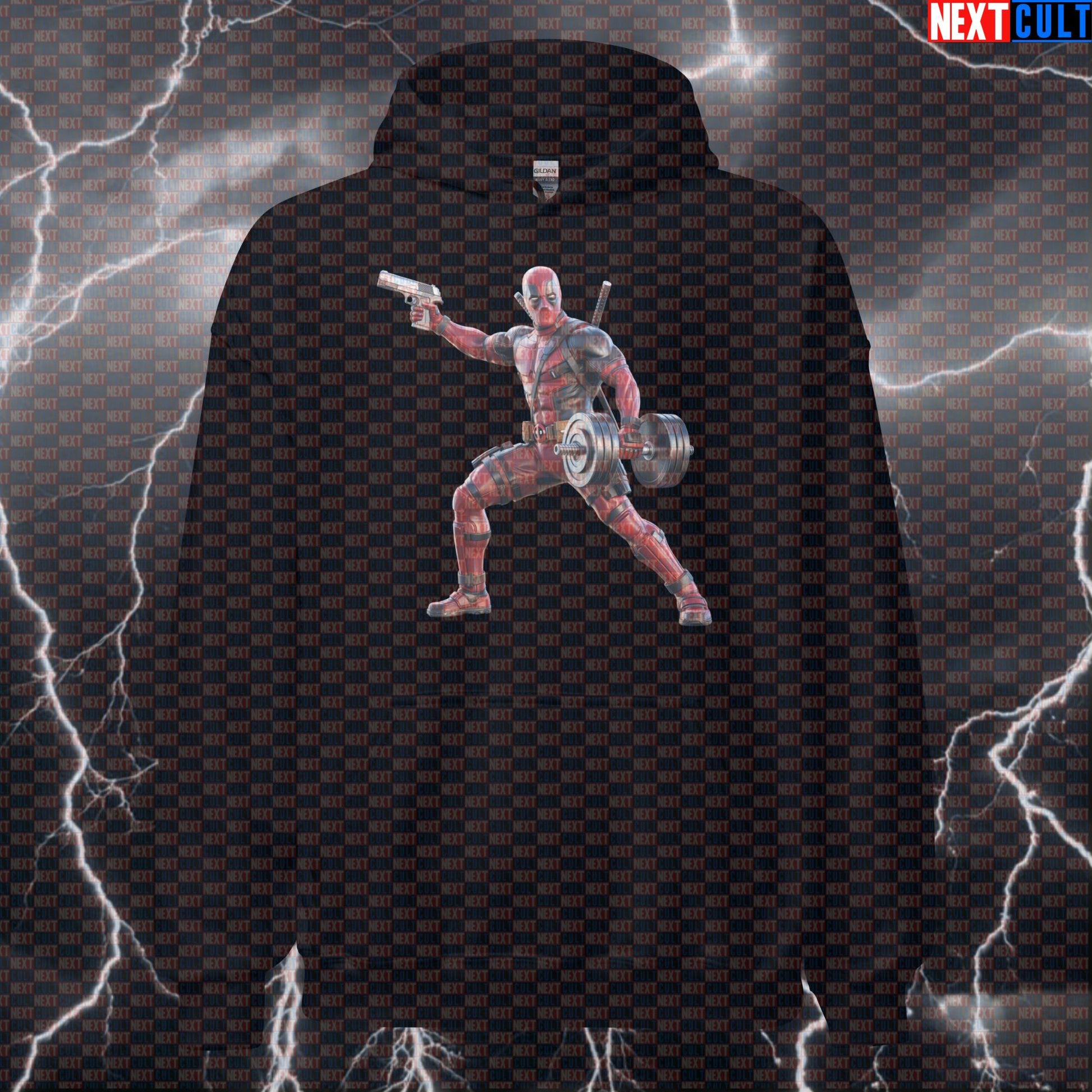Deadpool Gym Hero Funny Gym Hoodie Hooded Sweatshirt Pullover Pump Cover for Lifters Gymbros Workout Fans Hoodies Next Cult Brand