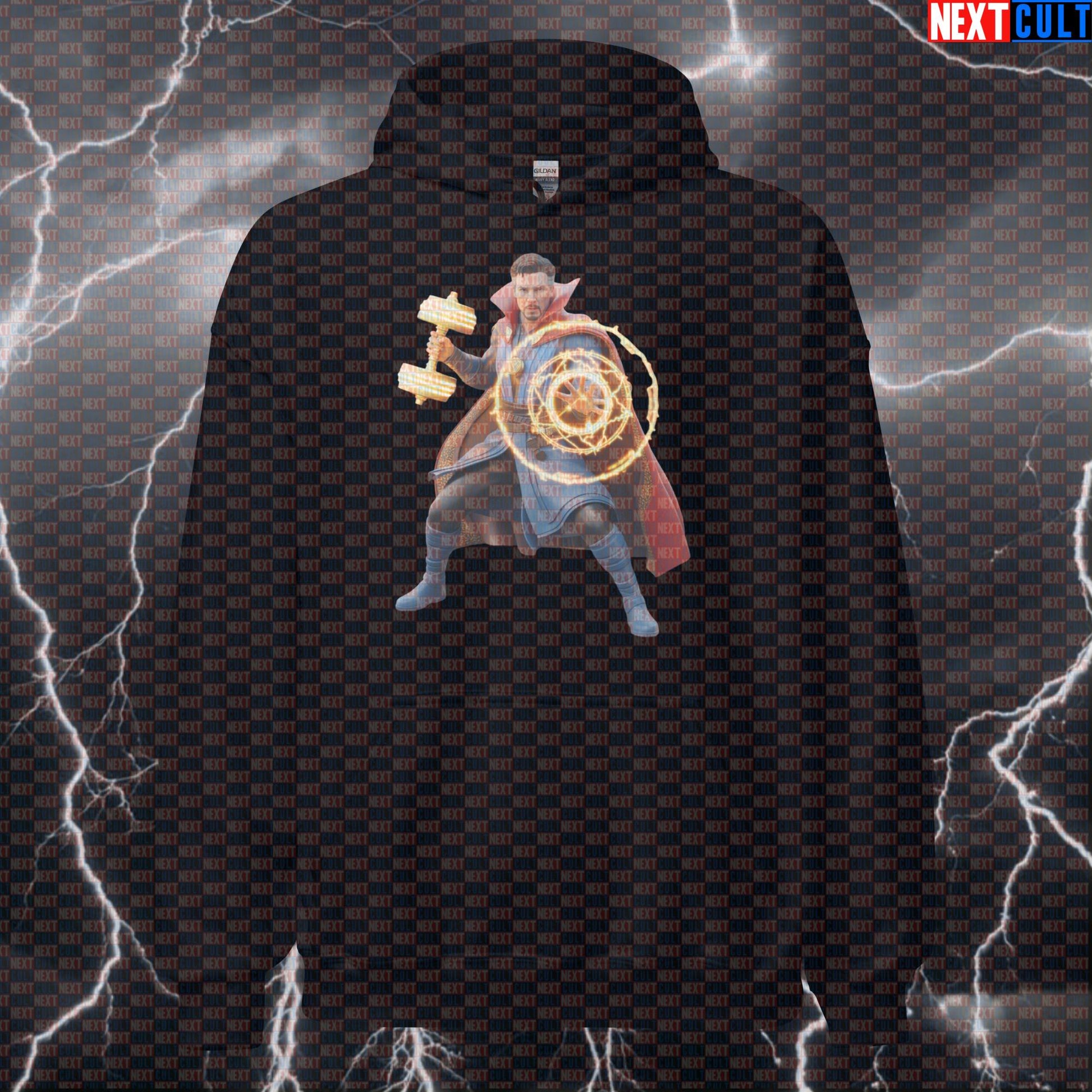 Doctor Strange Funny Gym Hoodie Hooded Sweatshirt Pullover Pump Cover for Lifters Superhero Workout Fans Hoodies Next Cult Brand