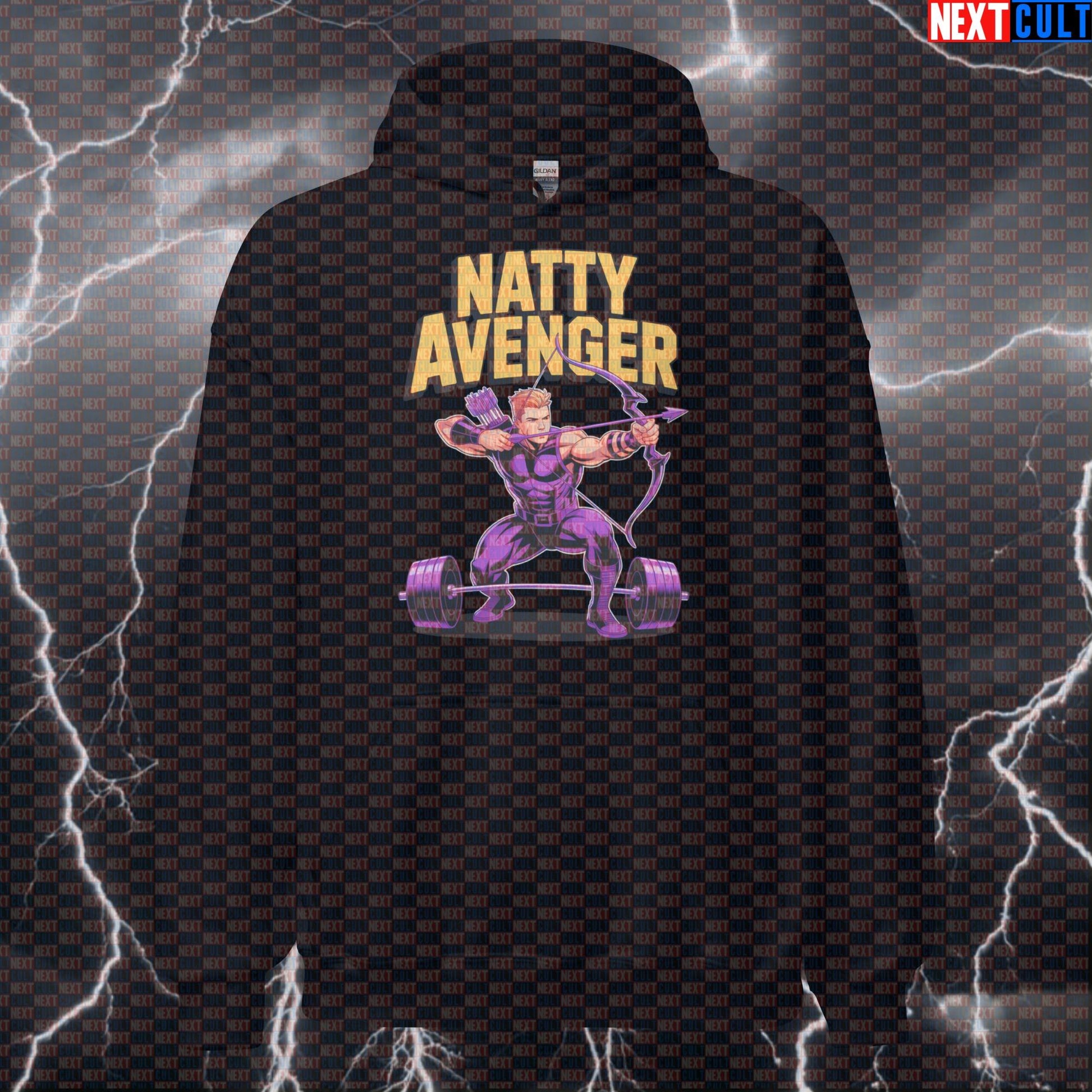 Natty Avenger Funny Gym Hoodie Hooded Sweatshirt Pullover Pump Cover for Lifters Natty Gymbros Hawkeye Fans Hoodies Next Cult Brand