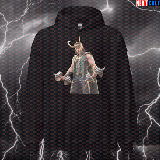 Funny Loki Gym Hoodie Superhero Workout Hooded Sweatshirt Pullover Pump Cover for Lifters Gymbros Hoodies Next Cult Brand