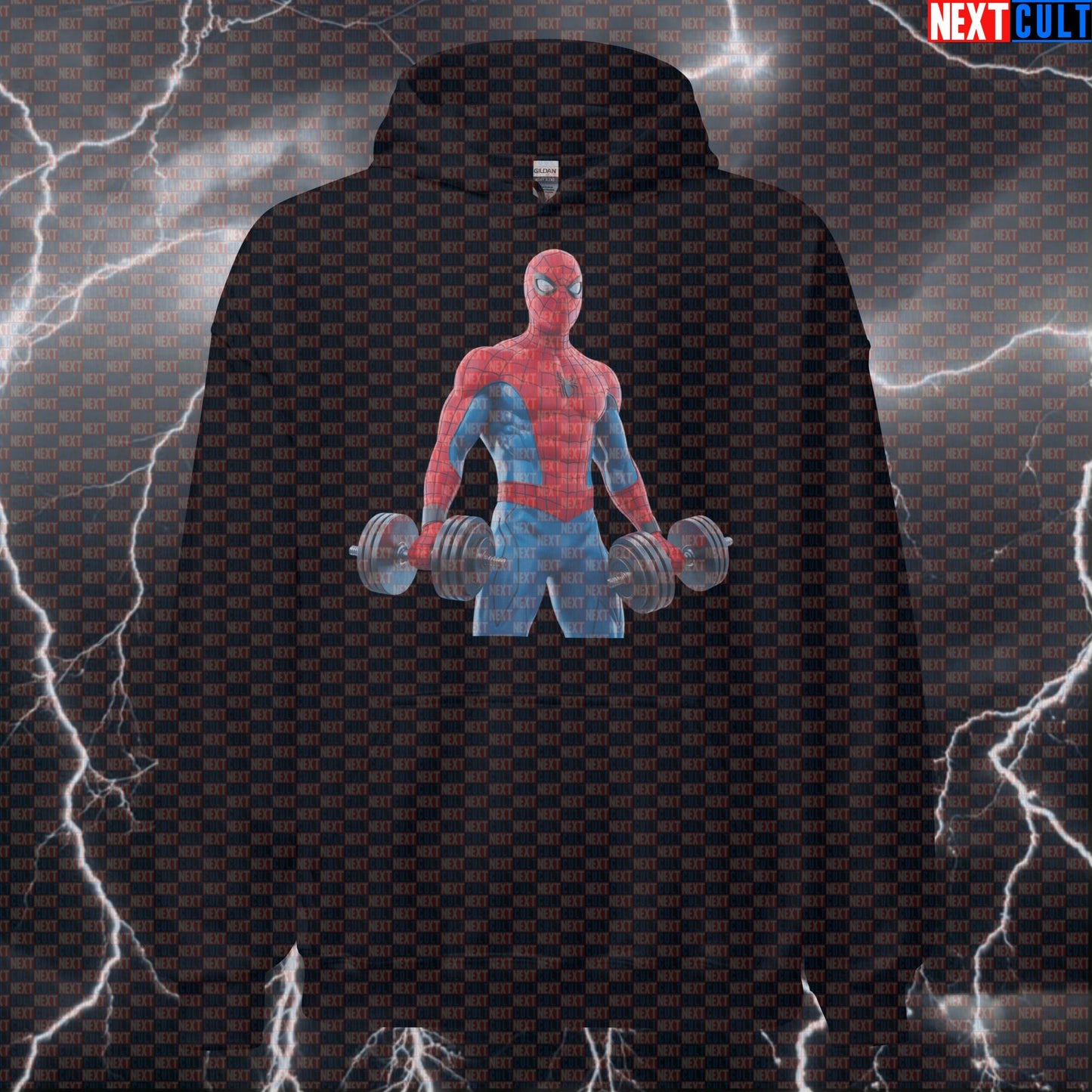 Funny Spider Gym Hoodie Superhero Workout Hoodie Hooded Sweatshirt Pullover Pump Cover for Gymbros Hoodies Next Cult Brand