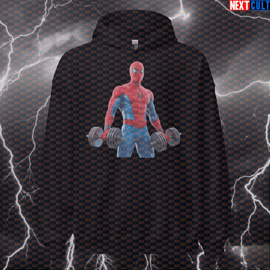 Funny Spider Gym Hoodie Superhero Workout Hoodie Hooded Sweatshirt Pullover Pump Cover for Gymbros Hoodies Next Cult Brand
