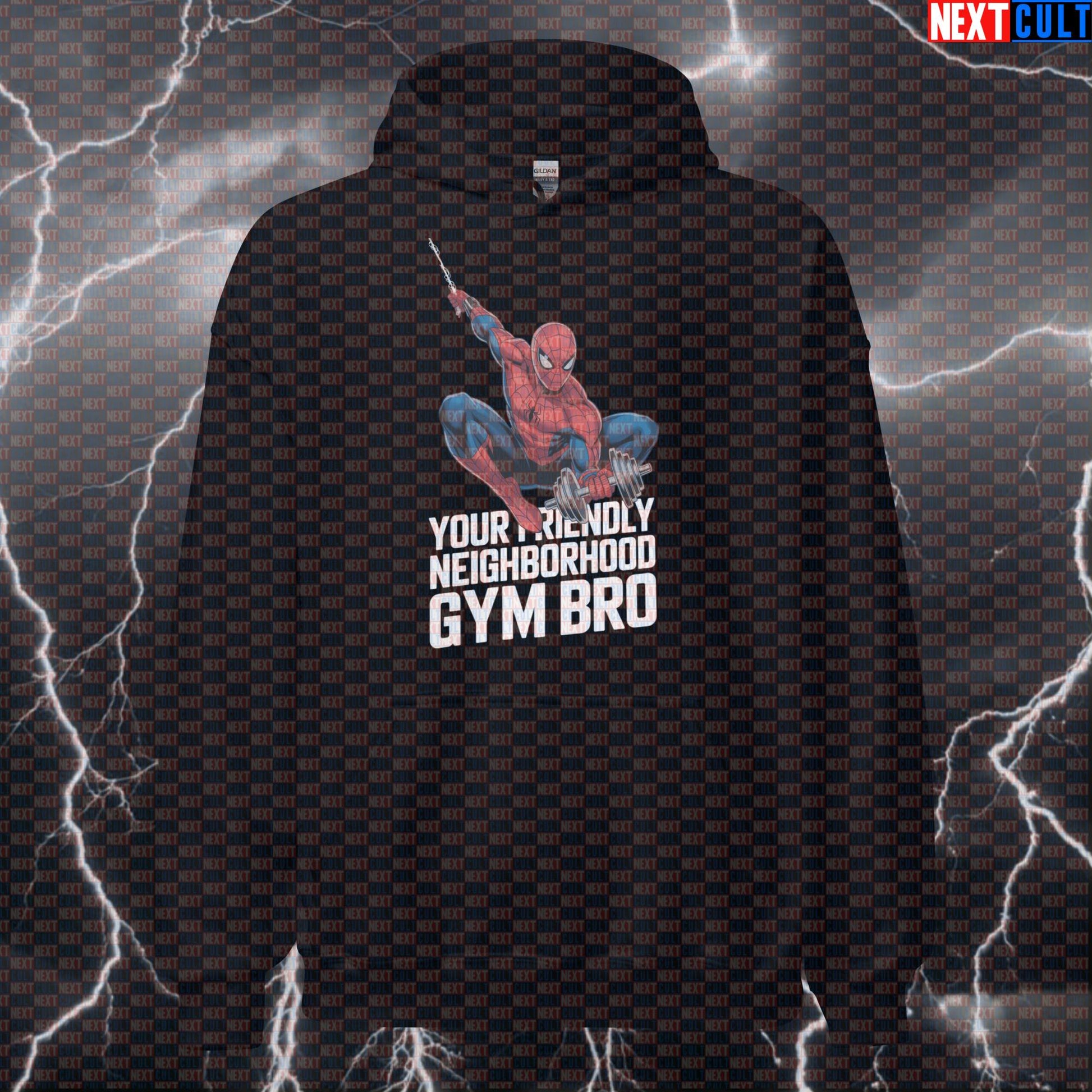 Your Friendly Neighborhood Gymbro Spider-Man Funny Gym Hoodie Workout Hoodie Bodybuilding Powerlifting Fitness Meme Hoodies Next Cult Brand