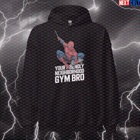 Your Friendly Neighborhood Gymbro Spider-Man Funny Gym Hoodie Workout Hoodie Bodybuilding Powerlifting Fitness Meme Hoodies Next Cult Brand