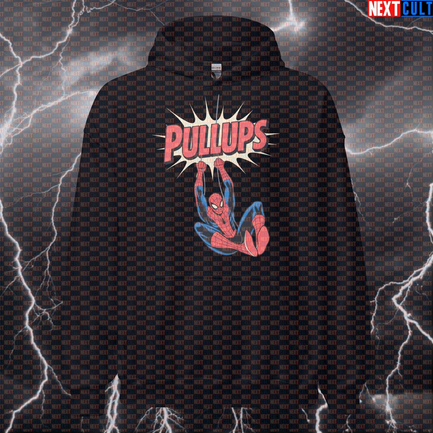 Funny Gym Spider Hero Pullups Hoodie Hooded Sweatshirt Pullover Pump Cover for Lifters Gymbros Workout Fans Hoodies Next Cult Brand