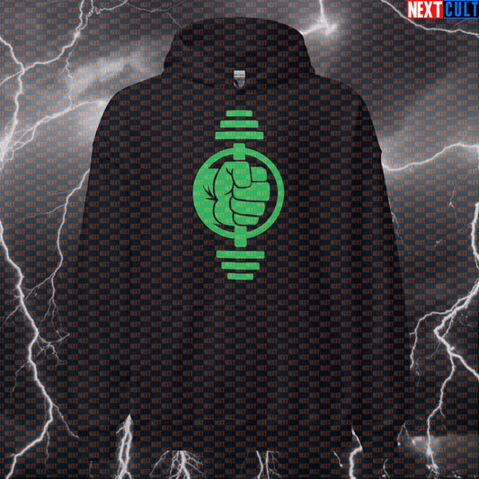 Smash Dumbbells Funny Gym Hoodie Hooded Sweatshirt Pullover Pump Cover for Lifters Hulk Workout Fans Hoodies Avengers Bodybuilding Films Fitness Gym Hulk Pump Cover Superheroes Workout Next Cult Brand