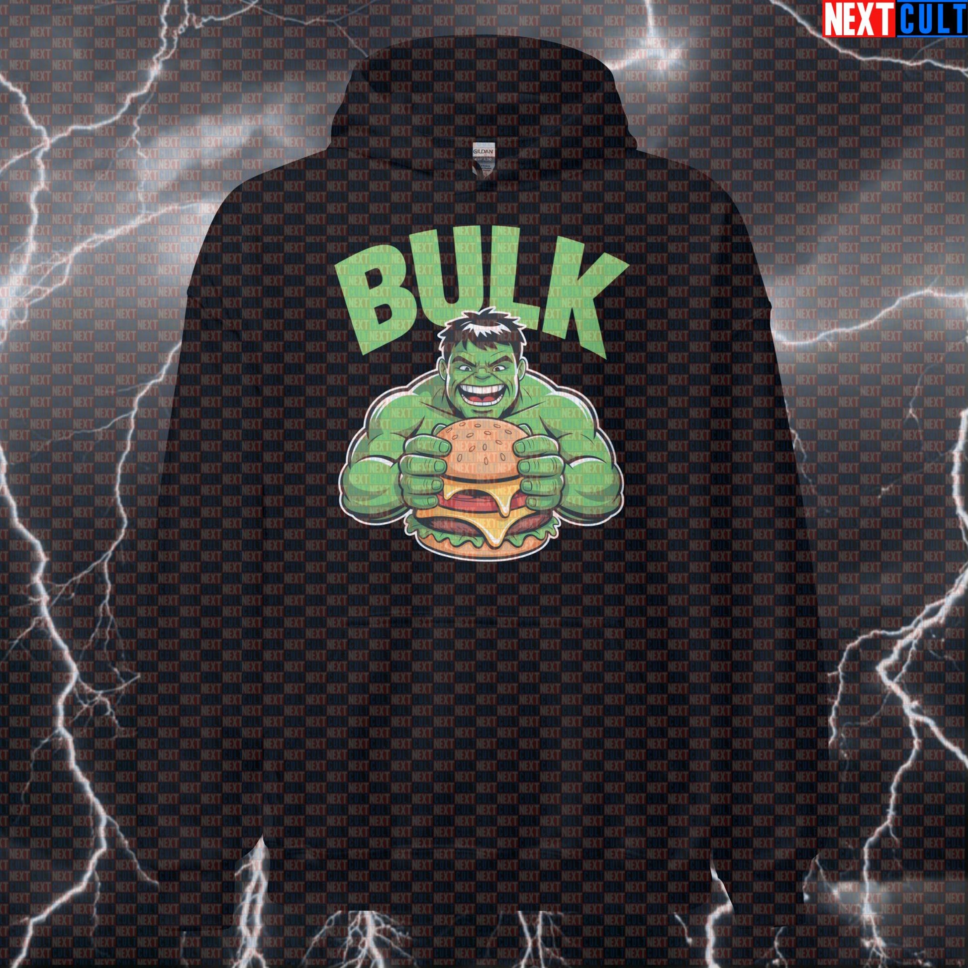Hulk Bulk Fast Food Gym Hoodie Pump Cover Hooded Sweatshirt Pullover Funny Workout Hoodie Jumper Top Avengers Bodybuilding Bulking Fast Food Films Fitness Gym Hulk Pump Cover Superheroes Workout Next Cult Brand