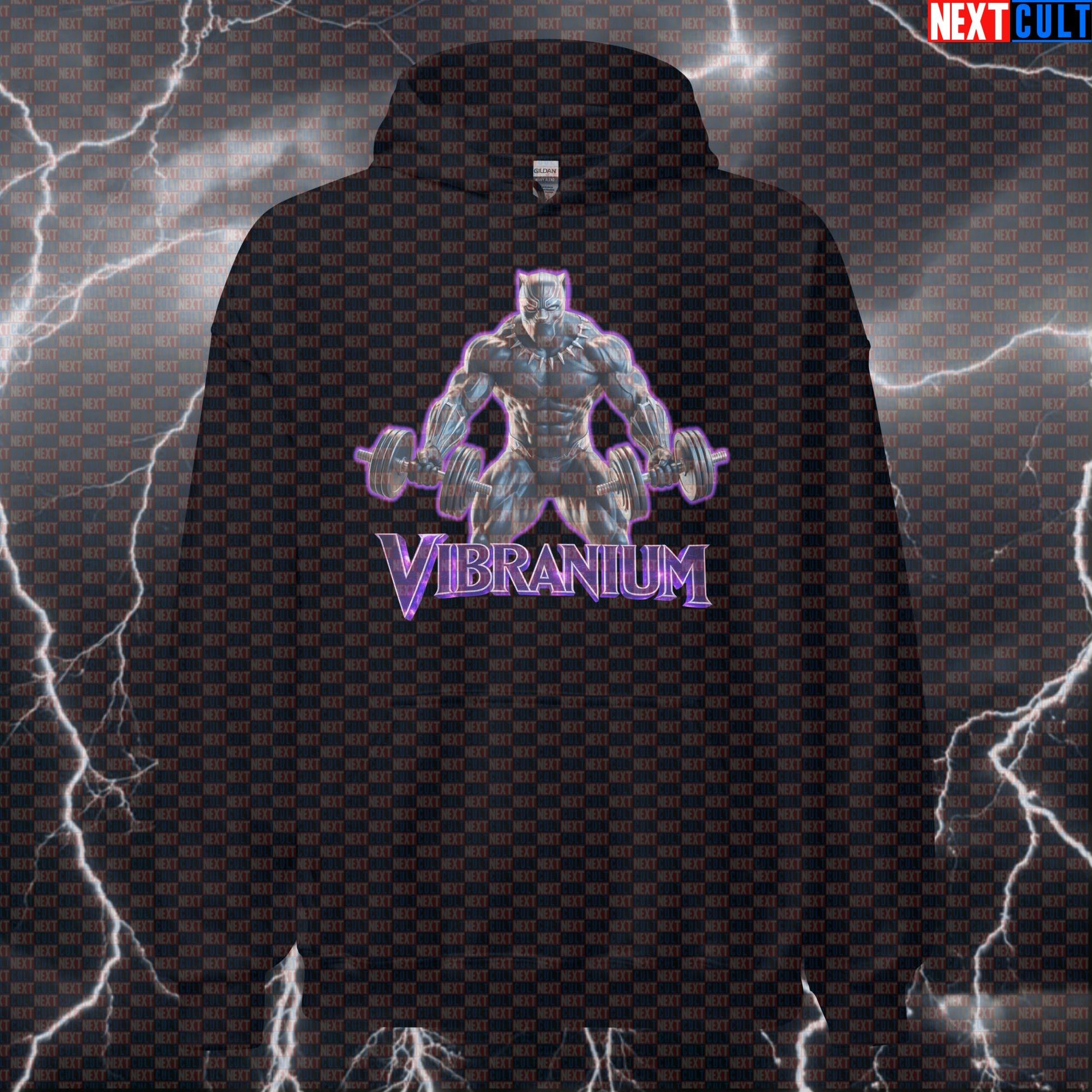 Vibranium Black Panther Funny Gym Hoodie Workout Hoodie Bodybuilding Powerlifting Fitness Meme Hoodies Next Cult Brand