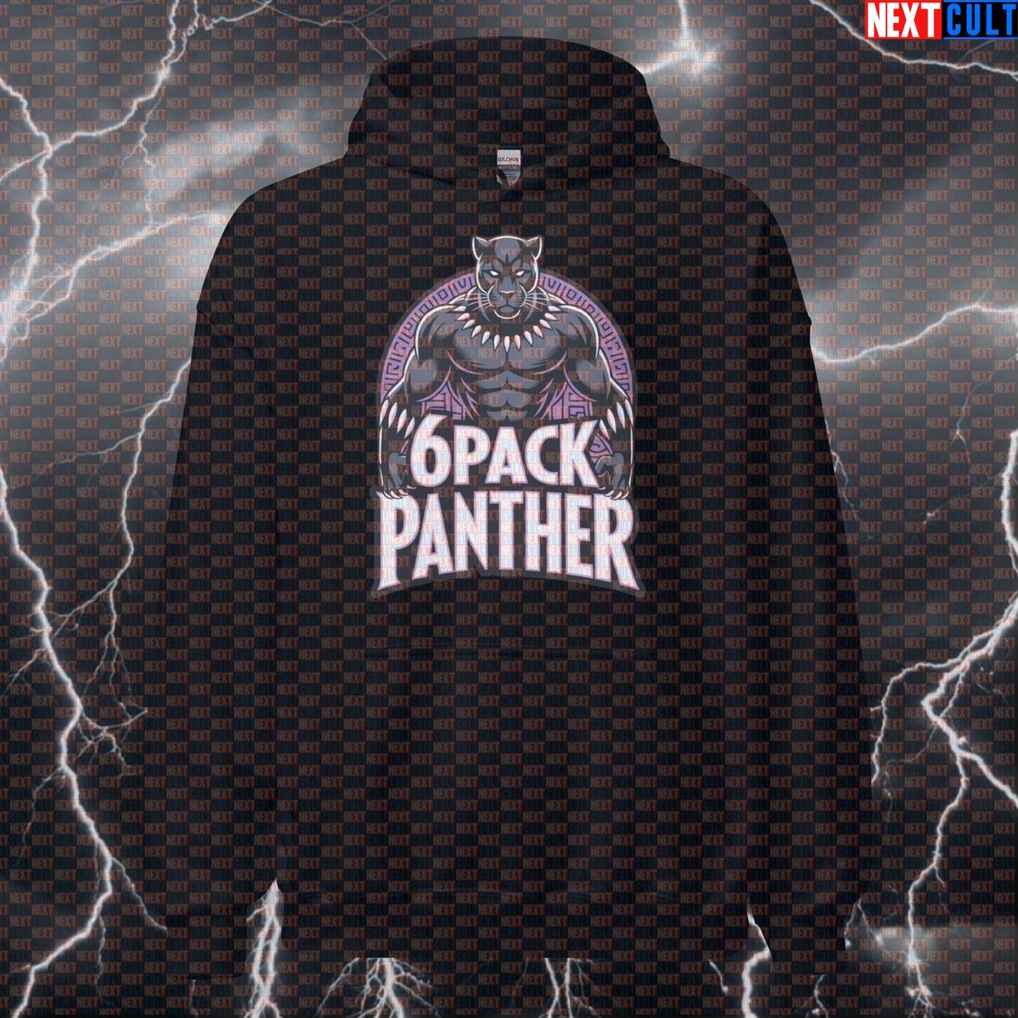 Six Pack Panther Funny Gym Hoodie Pump Cover Workout Hoodie Hooded Sweatshirt for Bodybuilding Superhero Fans Hoodies Next Cult Brand