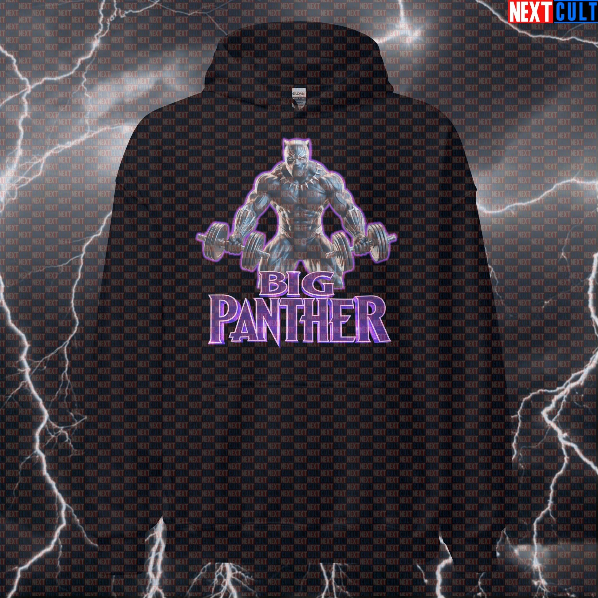 Big Panther Black Panther Funny Gym Hoodie Workout Hoodie Bodybuilding Powerlifting Fitness Meme Hoodies Next Cult Brand