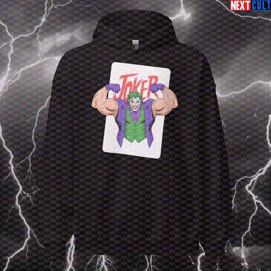 Funny Swole Joker Gym Hoodie Pump Cover Hooded Sweatshirt Pullover Workout Hoodie for Gym Bros Fitness Fans Hoodies Bodybuilding Films Fitness Gym Halloween Joker Pump Cover Superheroes Workout Next Cult Brand