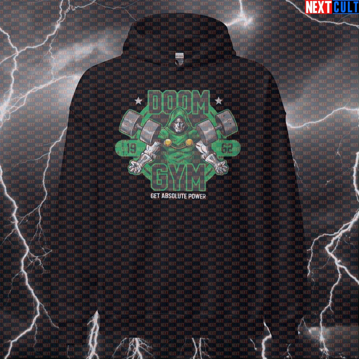Doctor Doom Gym Villain Funny Gym Hoodie Pump Cover Hooded Sweatshirt Pullover Workout Hoodie for Lifters Hoodies Next Cult Brand