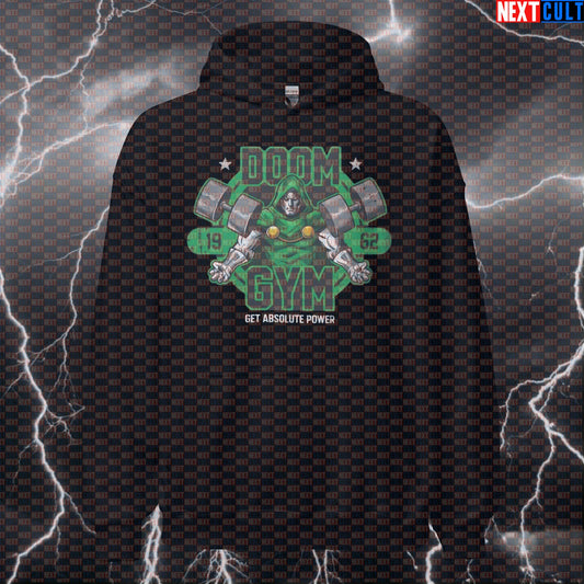Doctor Doom Gym Villain Funny Gym Hoodie Pump Cover Hooded Sweatshirt Pullover Workout Hoodie for Lifters Hoodies Next Cult Brand