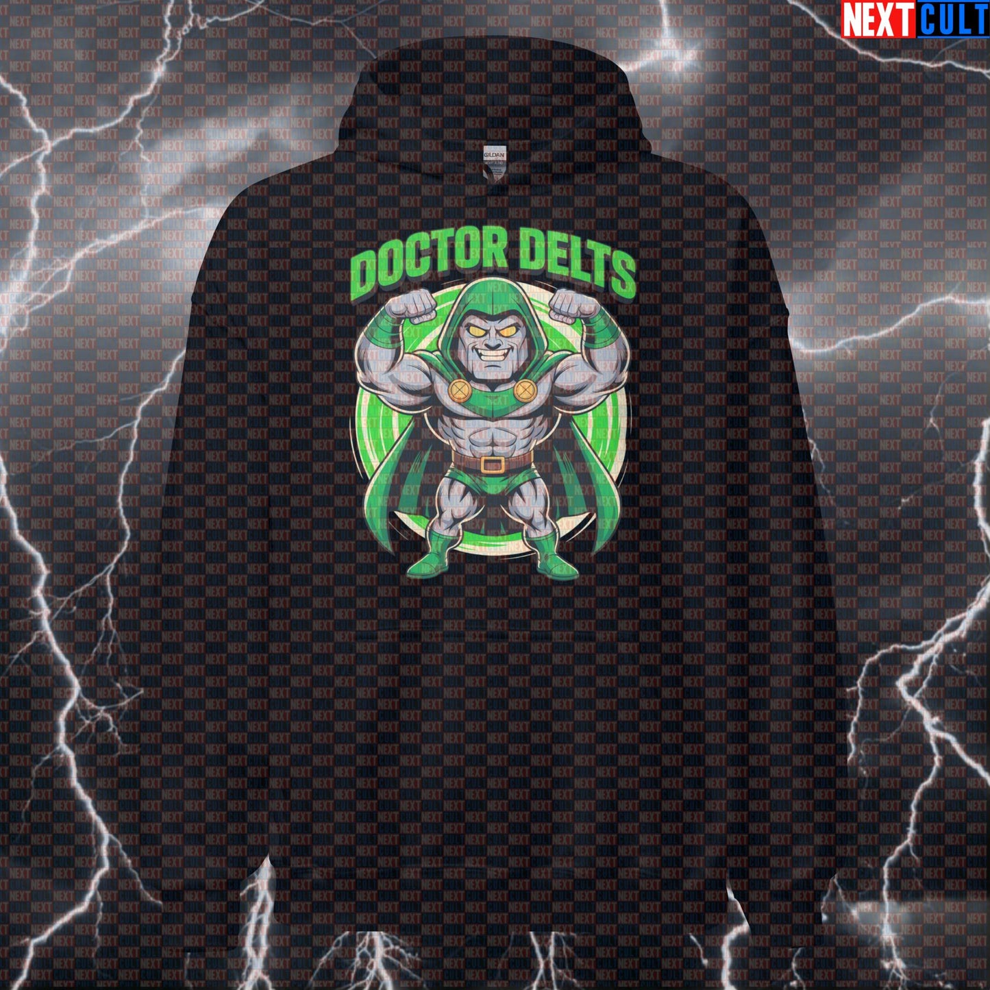 Doctor Delts Gym Villain Funny Gym Hoodie Pump Cover Hooded Sweatshirt Pullover Workout Hoodie for Shoulder Day Hoodies Next Cult Brand