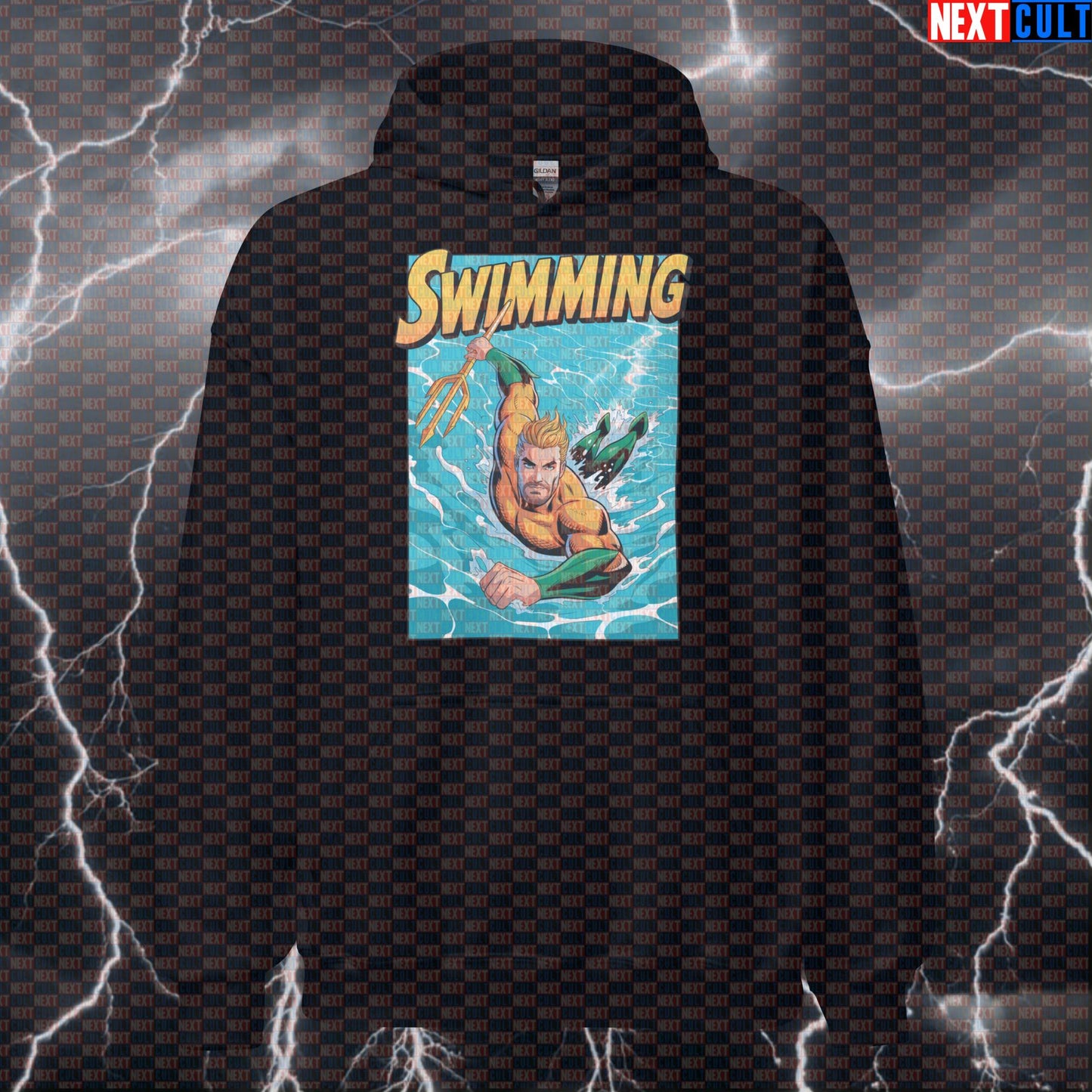 Funny Aquaman Gym Hoodie Pump Cover Hooded Sweatshirt Pullover Workout Hoodie for Swimming Cardio Fitness Fans Hoodies Next Cult Brand