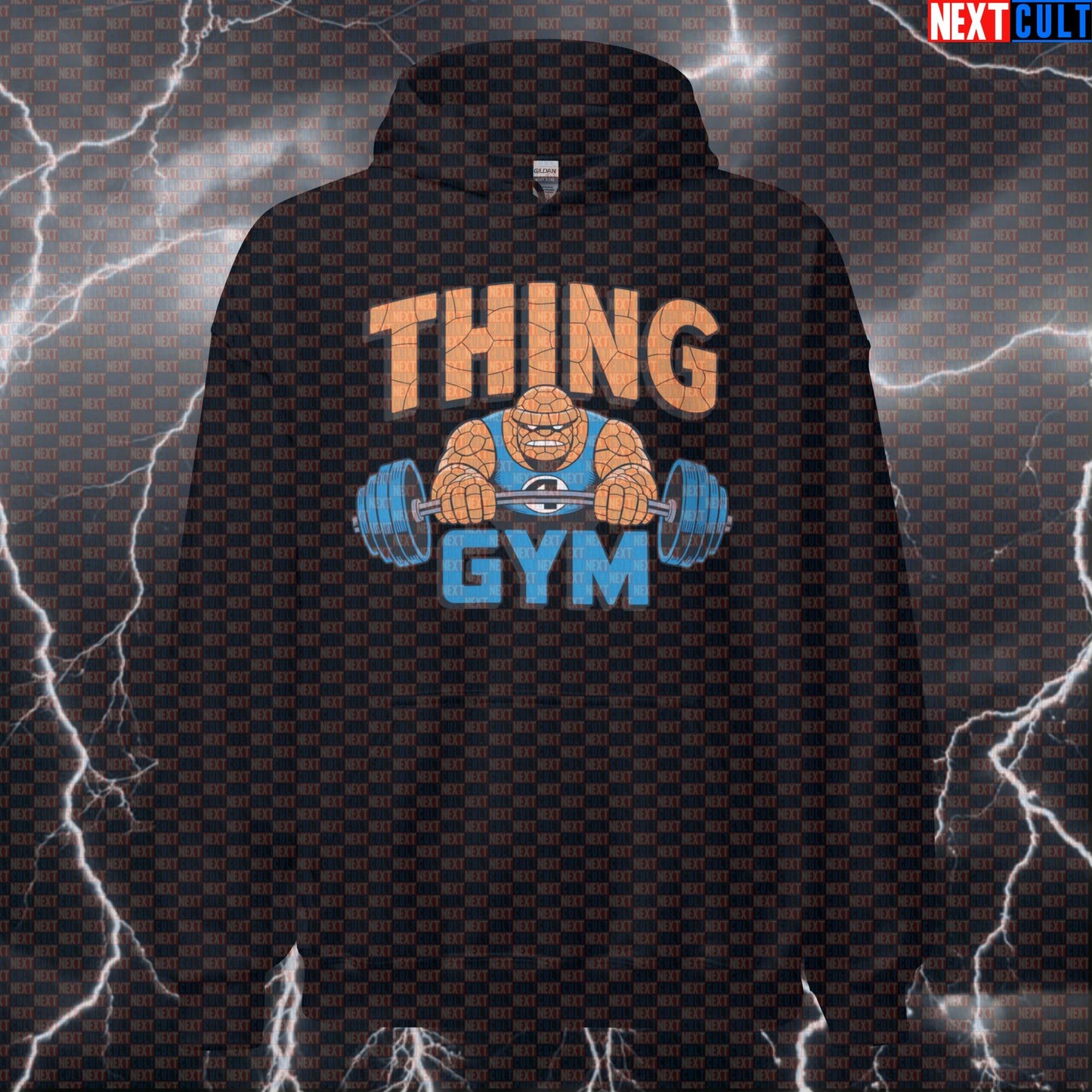 The Thing Gym Hero Pump Cover Hoodie Funny Gym Hoodie Fantastic 4 Hooded Sweatshirt Pullover Workout Hoodie Hoodies Next Cult Brand