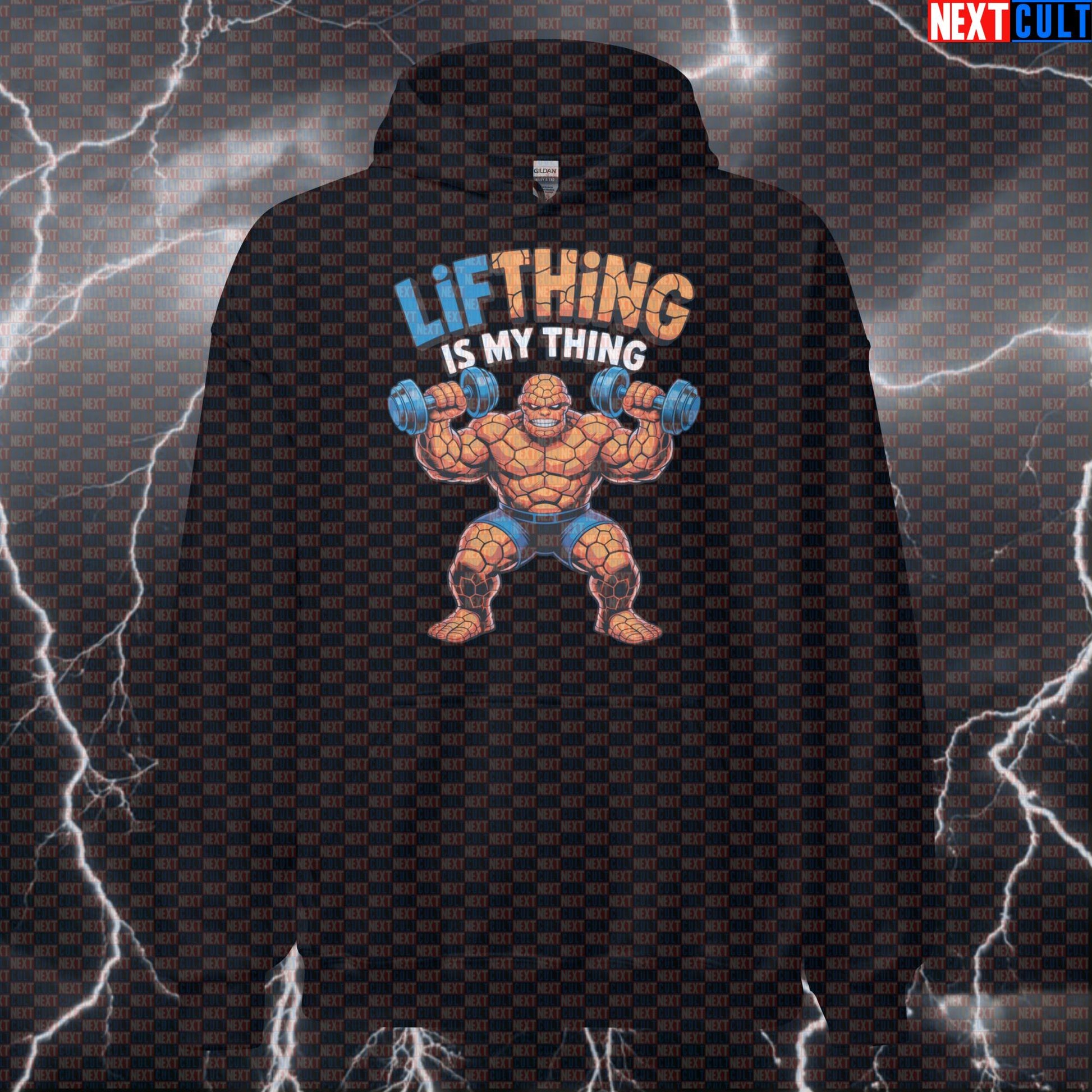 Lift Thing Is My Thing Funny Gym Hoodie Superhero Pump Cover Hooded Sweatshirt Workout Pullover Top Hoodies Next Cult Brand