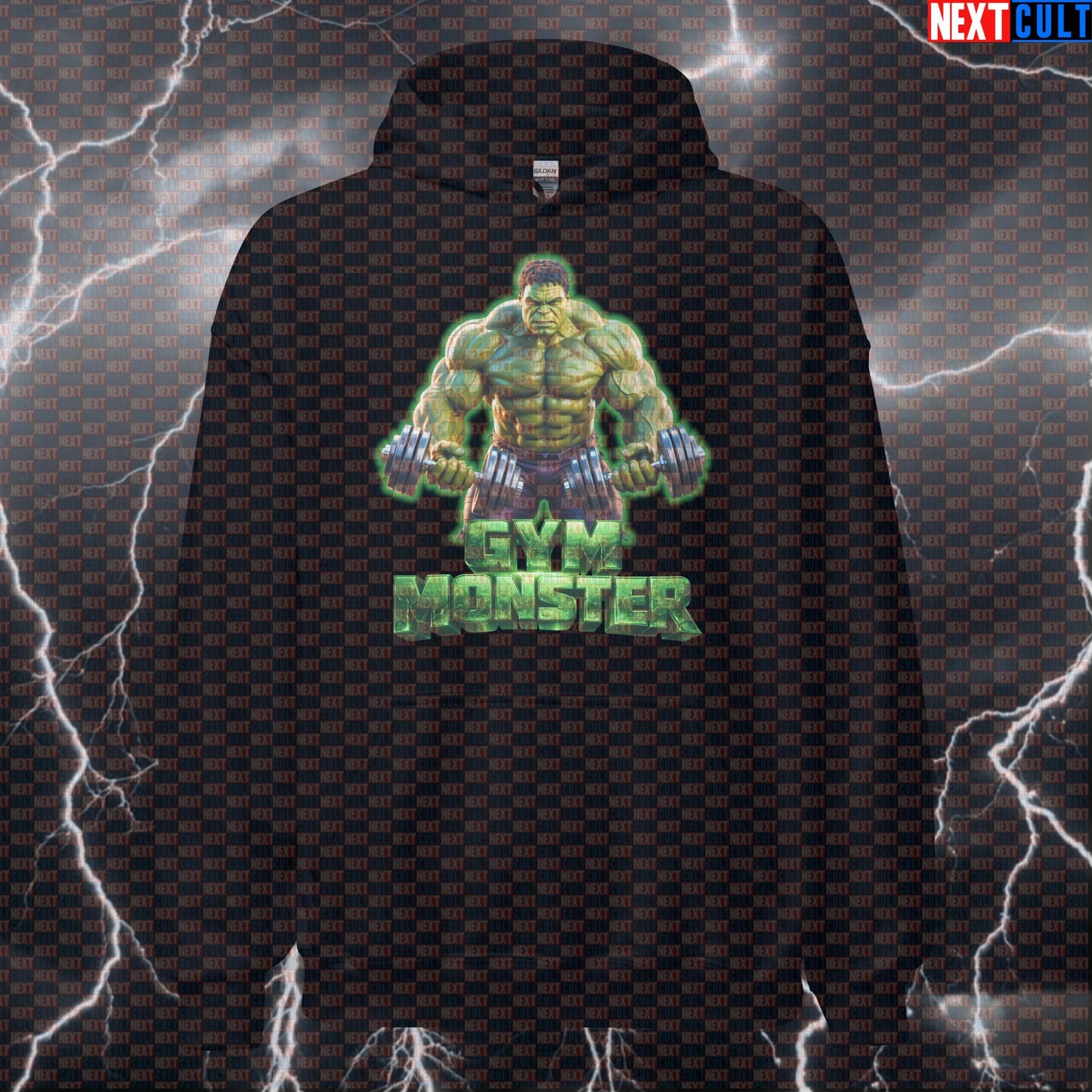 Gym Monster Hulk Funny Gym Hoodie Workout Hoodie Fitness Bodybuilding Muscle Meme Hoodies Next Cult Brand