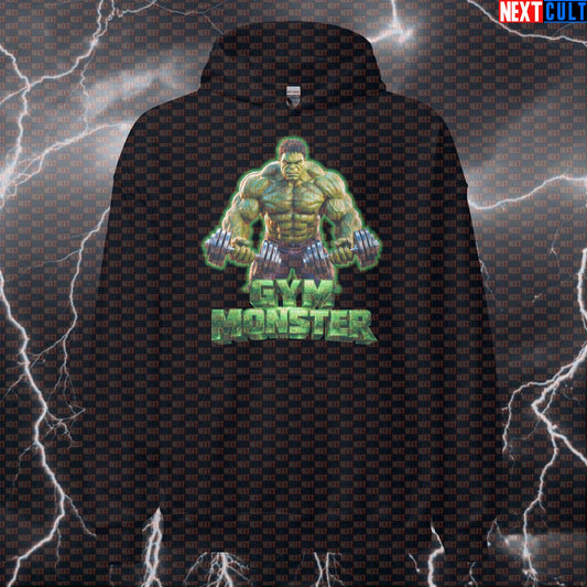 Gym Monster Hulk Funny Gym Hoodie Workout Hoodie Fitness Bodybuilding Muscle Meme Hoodies Next Cult Brand