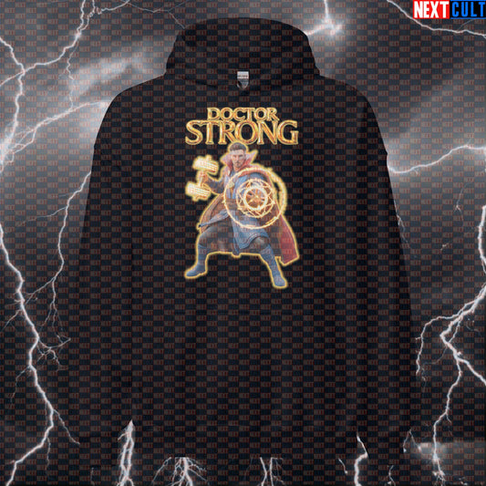 Doctor Strong Funny Gym Hoodie Doctor Strange Workout Hoodie Fitness Magic Strength Bodybuilding Humor Hoodies Next Cult Brand