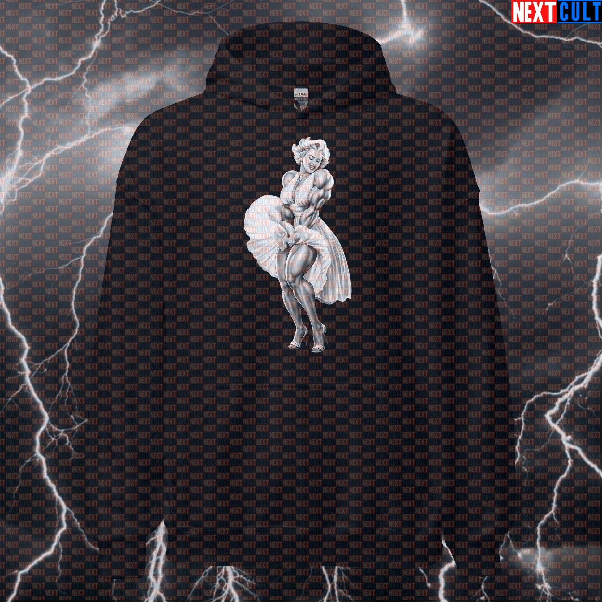 Marilyn Monroe Muscle Funny Gym Hoodie Vintage Fitness Hoodie Bodybuilding Workout Hoodie Humor Hoodies Next Cult Brand