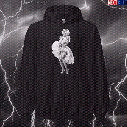 Marilyn Monroe Muscle Funny Gym Hoodie Vintage Fitness Hoodie Bodybuilding Workout Hoodie Humor Hoodies Next Cult Brand