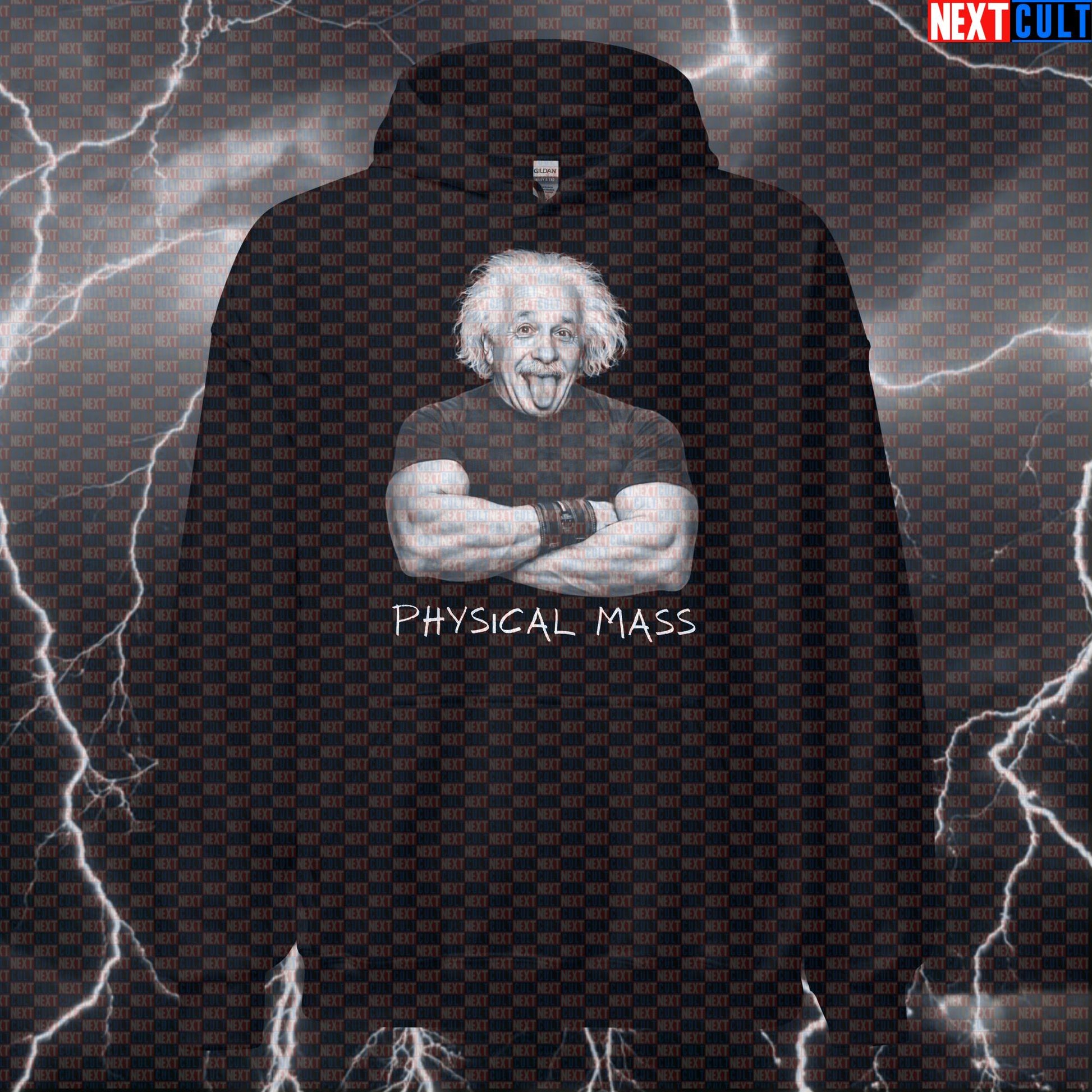 Physical Mass Funny Gym Hoodie Albert Einstein Science Based Lifting Bro Science Workout Hoodie Fitness Hoodies Next Cult Brand
