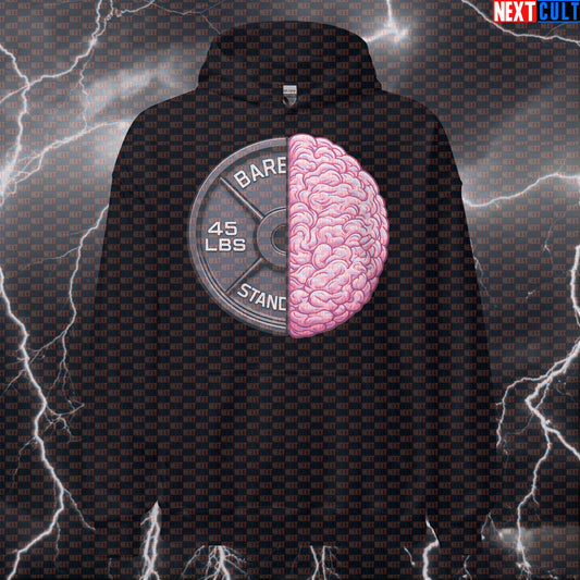 Lift Smart Brain Weight Plate Funny Gym Hoodie Mind Muscle Connection 45LB Plate Workout Fitness Hoodies Next Cult Brand