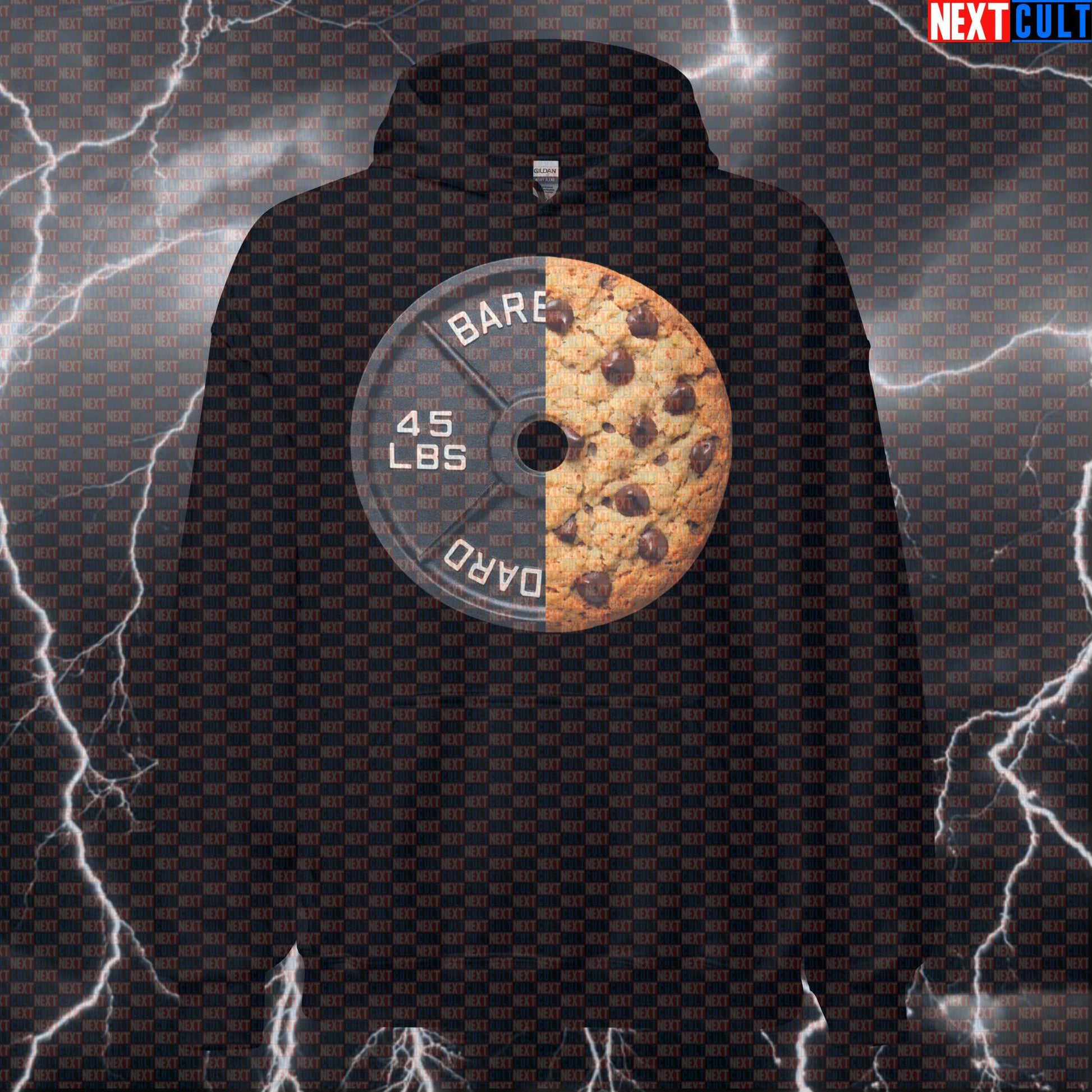 Chocolate Chip Cookie Weight Plate Funny Gym Hoodie 45LB Plate Cookies & Weights Workout Hoodie Hoodies Next Cult Brand