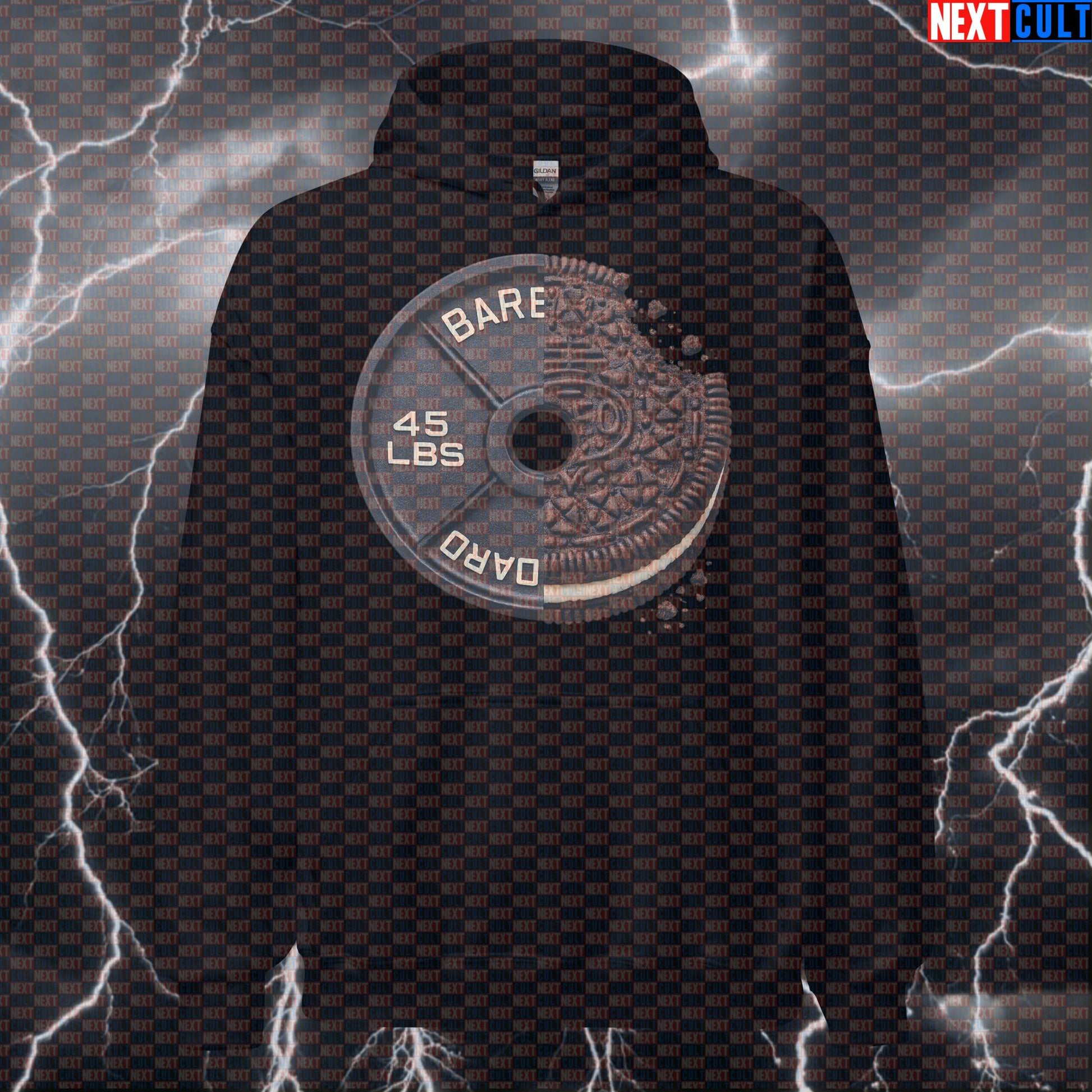 Cookies and Cream Weight Plate Funny Gym Hoodie 45LB Plate Cookies & Weights Workout Hoodie Fitness Hoodies Next Cult Brand