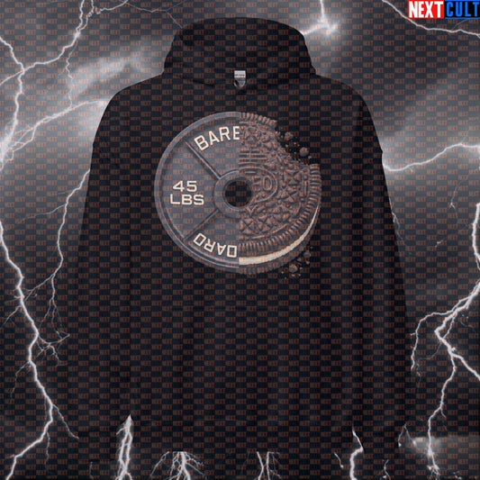 Cookies and Cream Weight Plate Funny Gym Hoodie 45LB Plate Cookies & Weights Workout Hoodie Fitness Hoodies Next Cult Brand