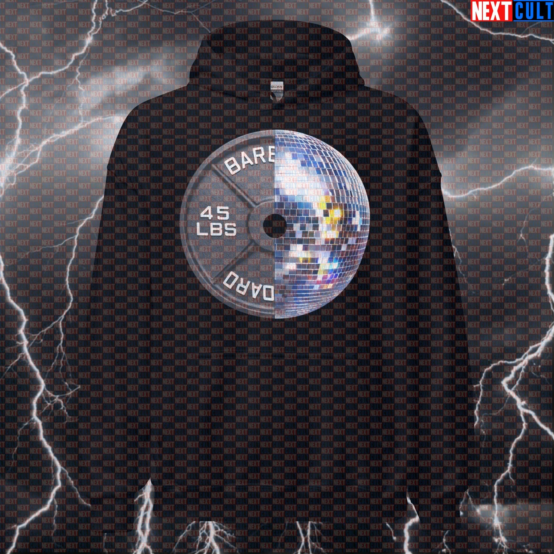 Disco Weight Plate Funny Gym Hoodie 45LB Plate Disco & Weights Party Workout Hoodie Fitness Hoodies Next Cult Brand