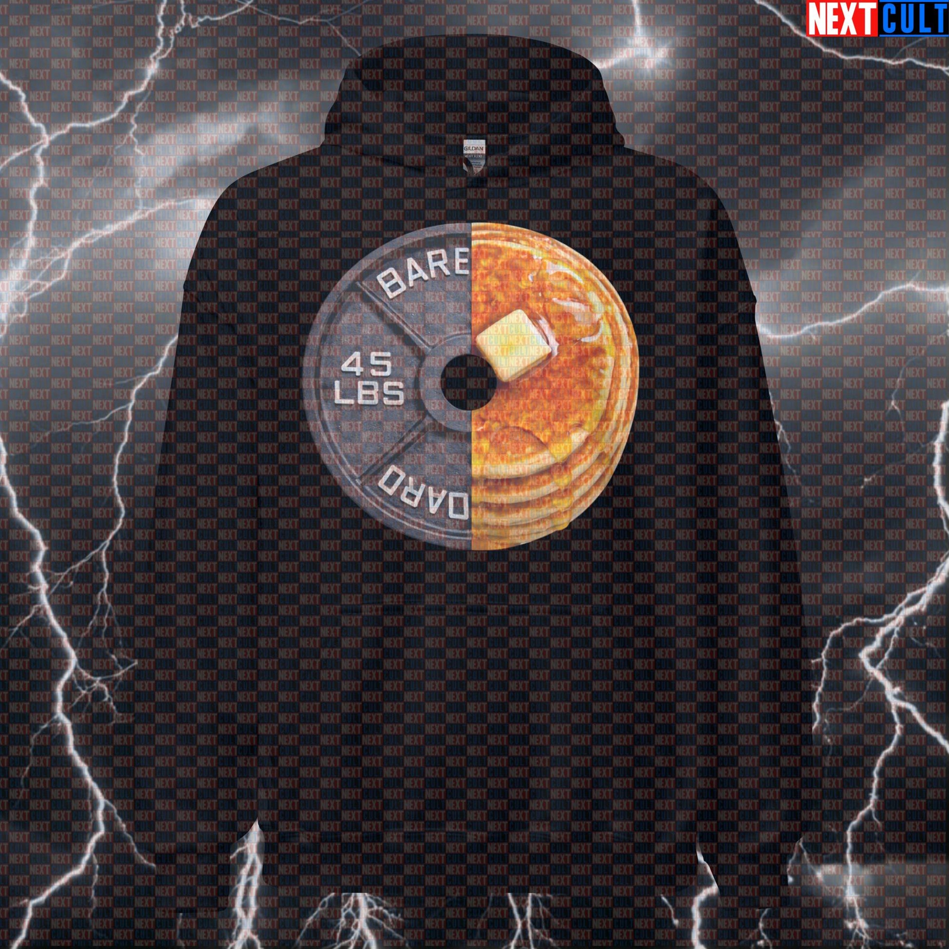 Pancake Weight Plate Funny Gym Hoodie 45LB Plate Pancakes & Weights Breakfast Workout Hoodie Fitness Hoodies Next Cult Brand