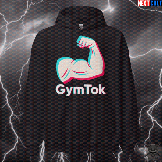 GymTok Hoodie – TikTok Parody Bicep Pump Cover for Gymbro Content Creators Hoodies Next Cult Brand