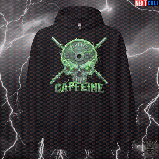 Caffeine Skull Hoodie Coffee Gym Pullover for Lifters Hardcore Workout Energy Gift Hoodies Next Cult Brand