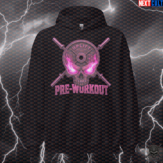 Pre-Workout Skull Hoodie Hardcore Gym Pullover for Powerlifting and Bodybuilding Hoodies Next Cult Brand