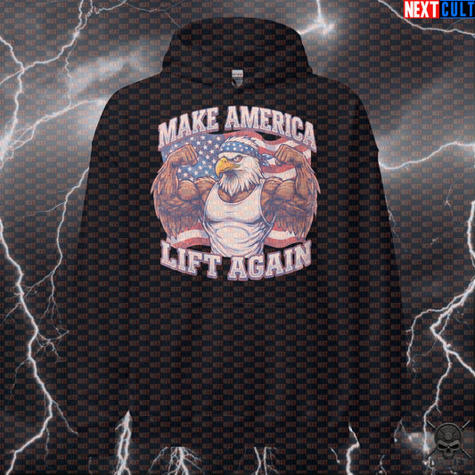 Patriotic Eagle Hoodie Make America Lift Again USA Gym Pullover for Lifters Hoodies Next Cult Brand