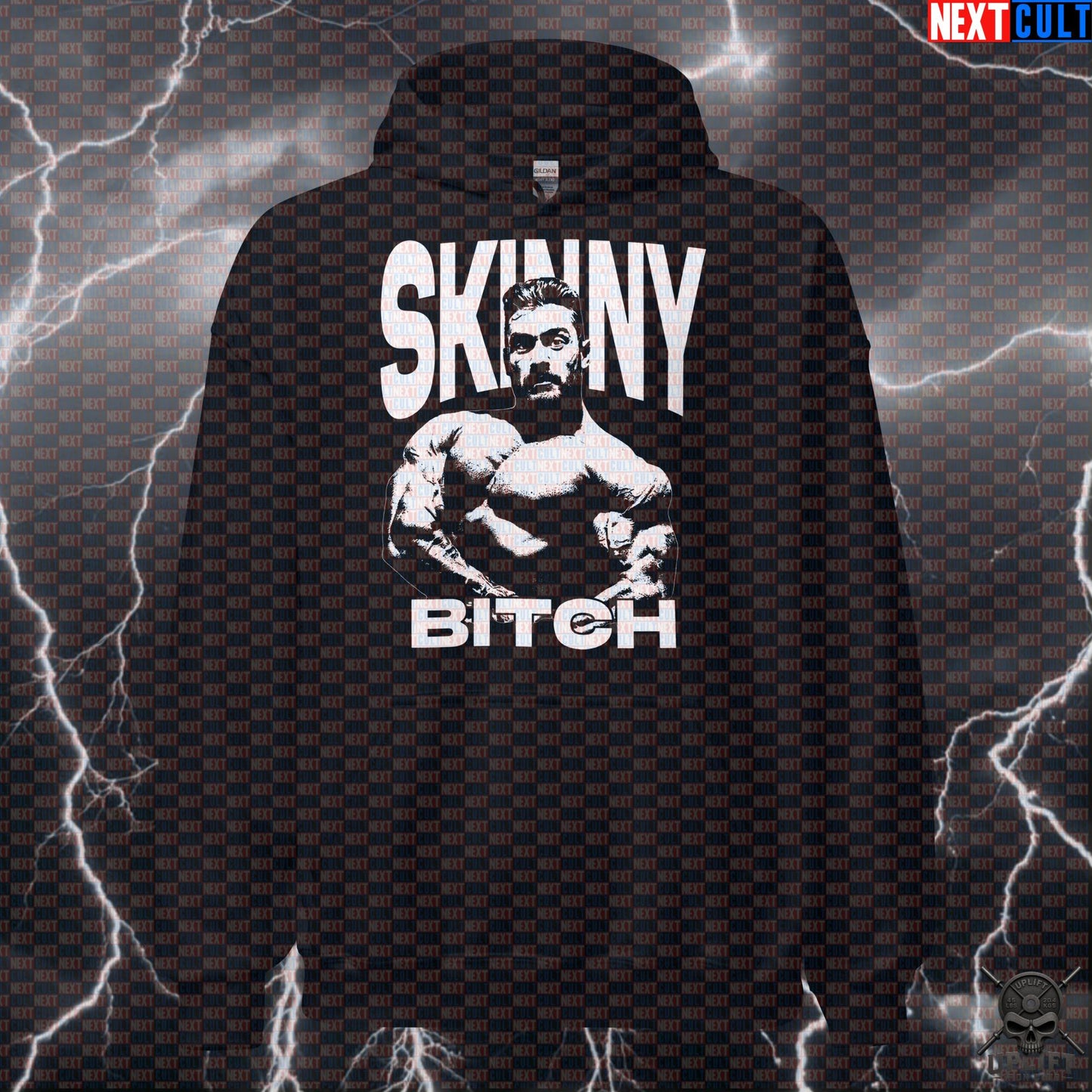 Skinny Bitch Chris Bumstead Gym Hoodie | Funny CBUM Bodybuilding Meme Workout Hooded Sweatshirt Hoodies Next Cult Brand