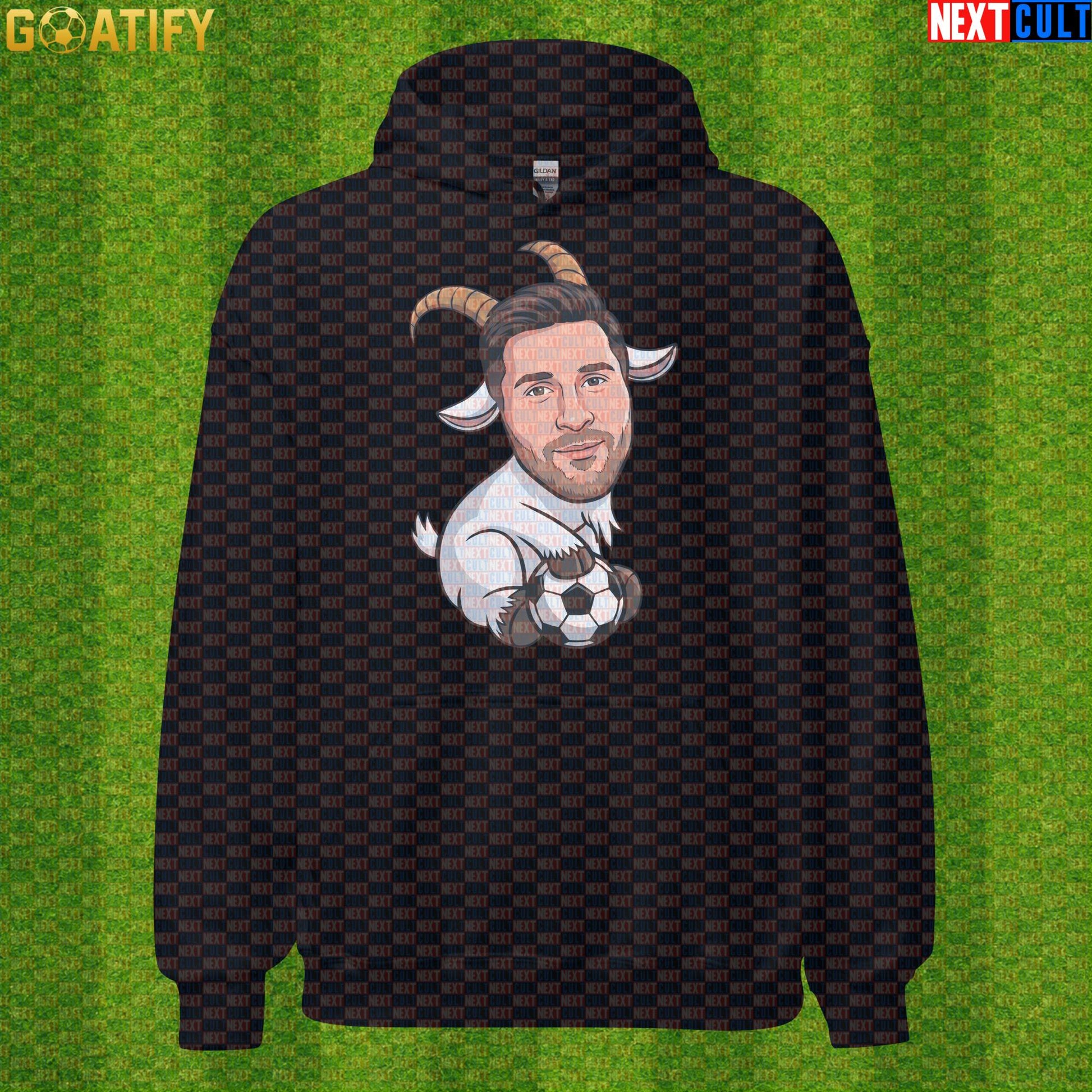 Lionel Messi Hoodie - Funny GOAT Soccer Pullover Gift for Argentina World Cup Football Fans |  | ["Argentina", "Barcelona", "Football", "Inter Miami", "Lionel Messi", "Soccer"]