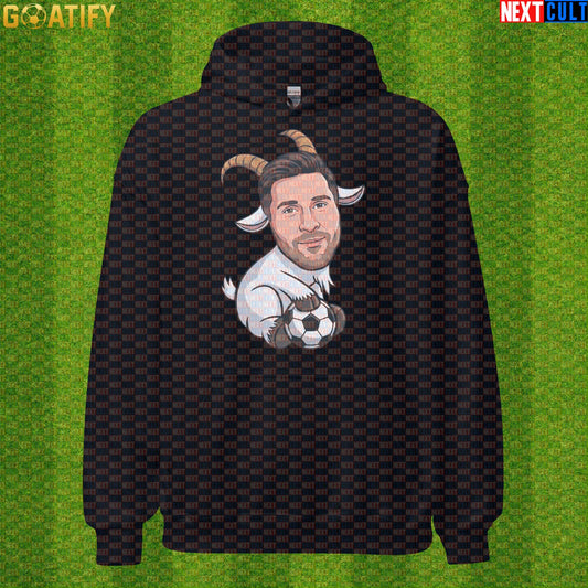 Lionel Messi Hoodie - Funny GOAT Soccer Pullover Gift for Argentina World Cup Football Fans |  | ["Argentina", "Barcelona", "Football", "Inter Miami", "Lionel Messi", "Soccer"]