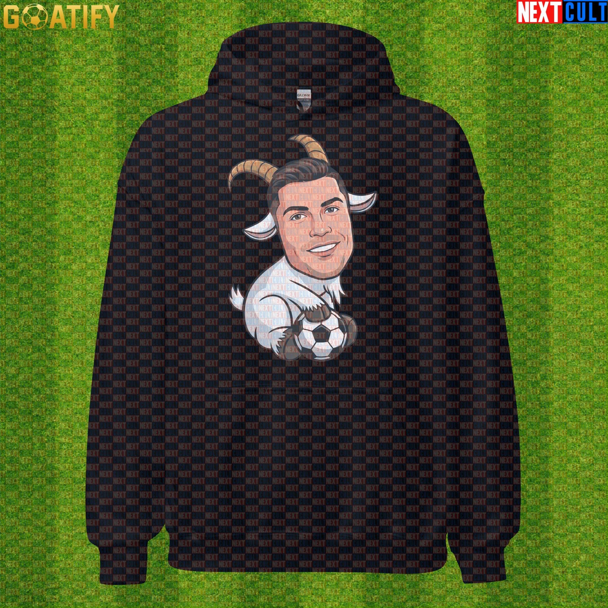 Cristiano Ronaldo Hoodie – Funny GOAT Football Pullover Gift for Portugal World Cup Fans |  | ["Al Nassr", "Cristiano Ronaldo", "Football", "Juventus", "Manchester United", "Portugal", "Real Madrid", "Soccer"]