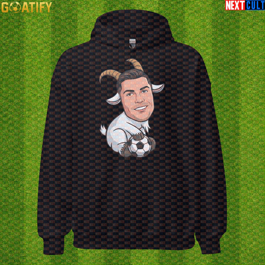Cristiano Ronaldo Hoodie – Funny GOAT Football Pullover Gift for Portugal World Cup Fans |  | ["Al Nassr", "Cristiano Ronaldo", "Football", "Juventus", "Manchester United", "Portugal", "Real Madrid", "Soccer"]