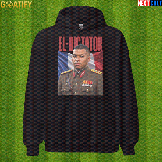 Kylian Mbappe Hoodie – El Dictator Football Meme Pullover for Real Madrid Supporters Black Hoodies Next Cult Brand