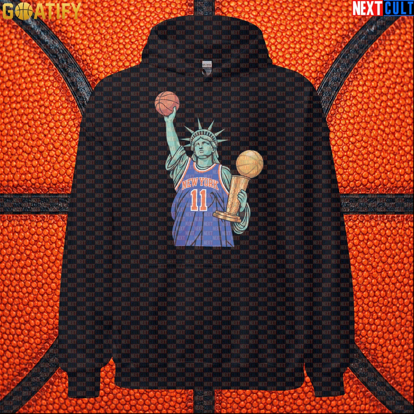 New York Knicks Hoodie – Reigning NBA Champions Pullover for New York Basketball Fans Black Next Cult Brand