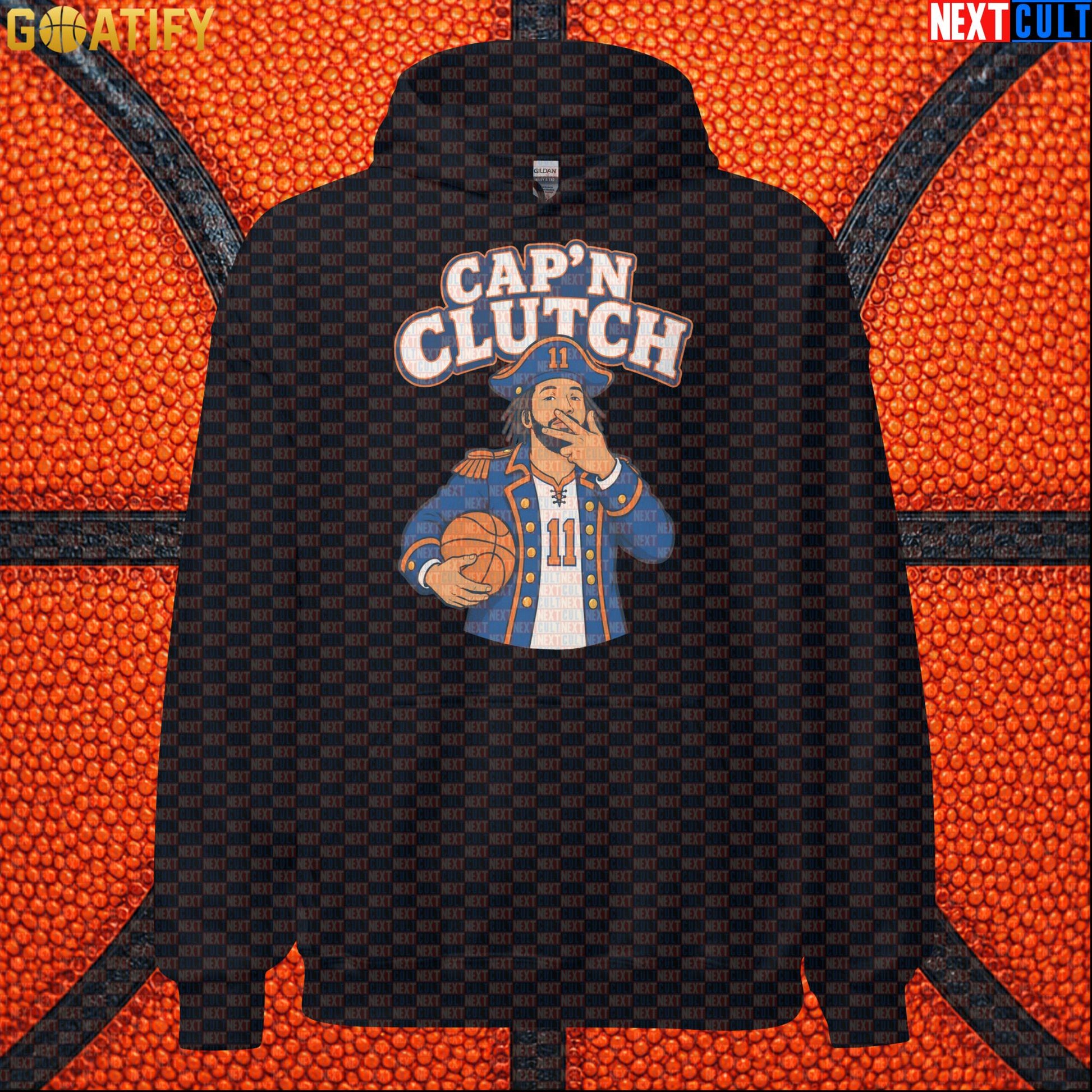 Jalen Brunson Hoodie – Cap’n Clutch Pullover for New York Knicks Fans and NBA Match Days Black Next Cult Brand