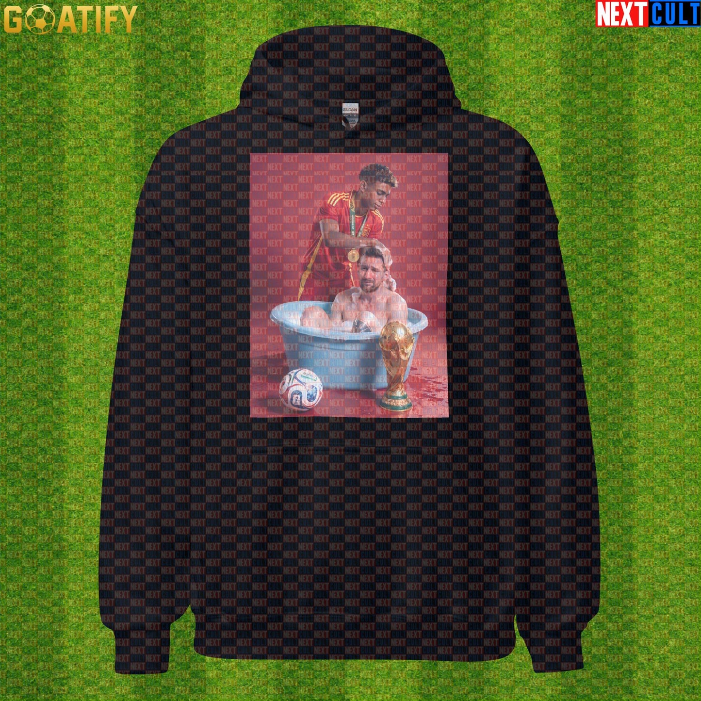 Lamine Yamal Hoodie – Spain vs Argentina Final Parody Pullover for Soccer Meme Fans |  | ["Argentina", "Barcelona", "Football", "Lamine Yamal", "Lionel Messi", "Soccer", "Spain"]