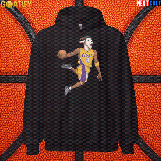 Kobe Bryant Hoodie – Young Kobe No. 8 Dunking GOAT Pullover for Lakers Basketball Fans Black Hoodies Next Cult Brand