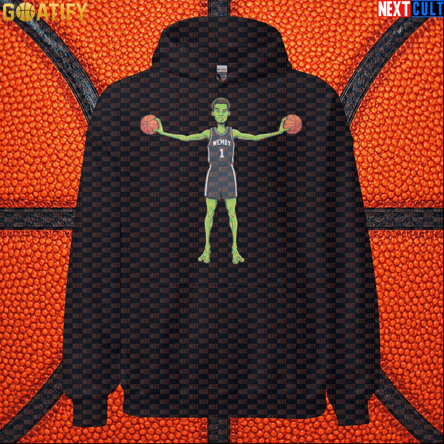 Basketball Hoodie Alien Wemby Sci-Fi Graphic for Spurs Fans, Game Day and Streetwear |  | ["Basketball", "France", "NBA", "San Antonio Spurs", "Victor Wembanyama", "Wemby"]